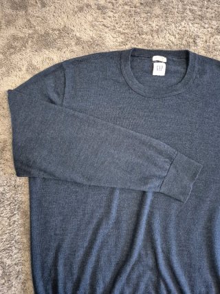 Jersey GAP 100% Lana Merino Azul Talla XL