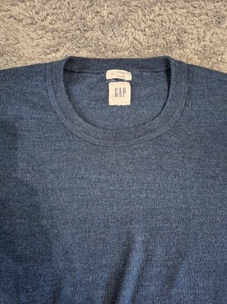 Jersey GAP 100% Lana Merino Azul Talla XL