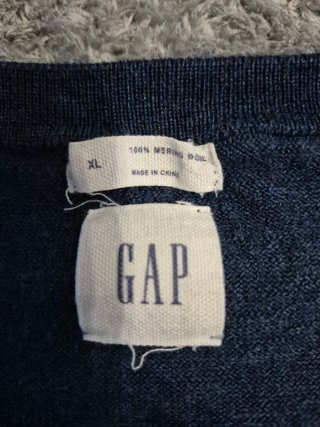 Jersey GAP 100% Lana Merino Azul Talla XL