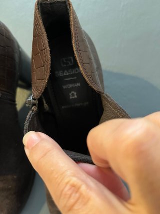 Botines ante marrón tacón 39.5 Portugal