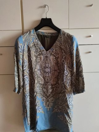 Vestido Massimo Dutti M manga larga estampado