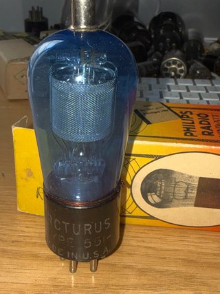 Válvula de Radio Arcturus Type 551=35 azul