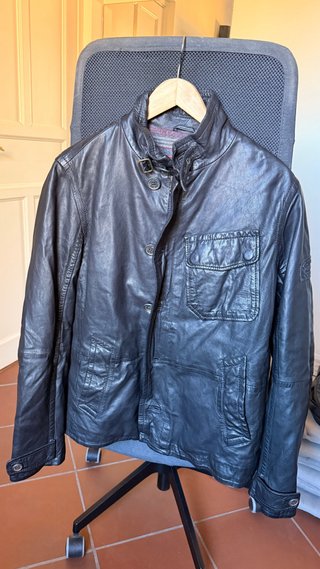 Chaqueta Piel Quiksilver Negra Talla M