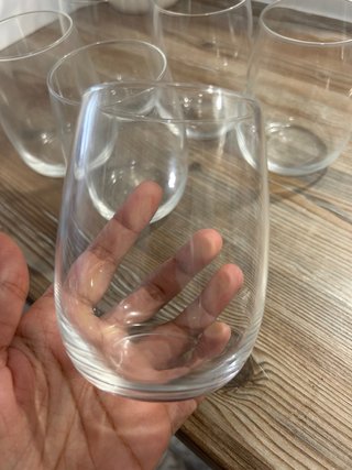 Juego 6 Vasos de Cristal sin Tallo