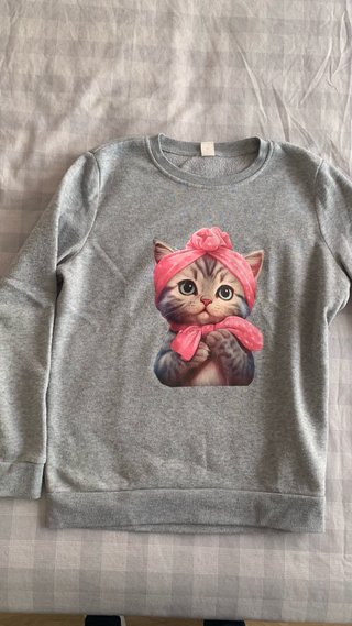 Sudadera niña gato rosa