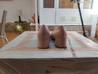 Zapatos Stradivarius tacón bajo rosa
