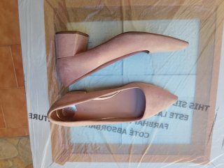 Zapatos Stradivarius tacón bajo rosa