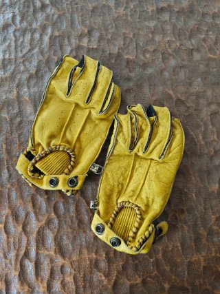 Guantes Piel Café Racer Amarillos