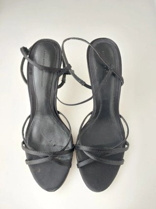 Sandalias de tacón Negras Zara Talla 38