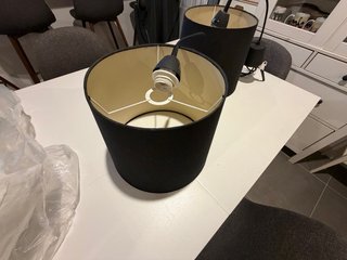 Set de 2 Lámparas de Techo Negras
