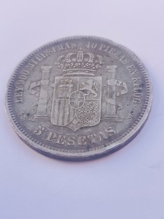 Moneda 5 Pesetas Amadeo I 1871