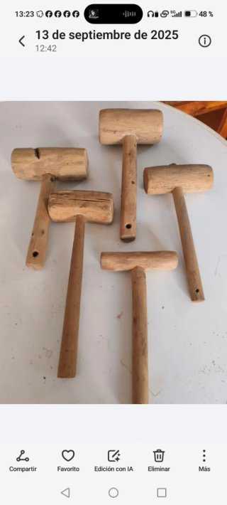 5 Mazas de Carpintero Madera 15€/unid Lote 72€