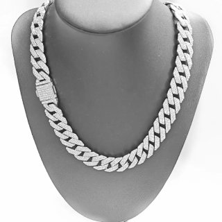 Collar Cubano + Pulsera Iced Out Pavé acero