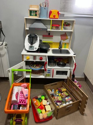 Cocinita de Juguete con Supermercado y Accesorios