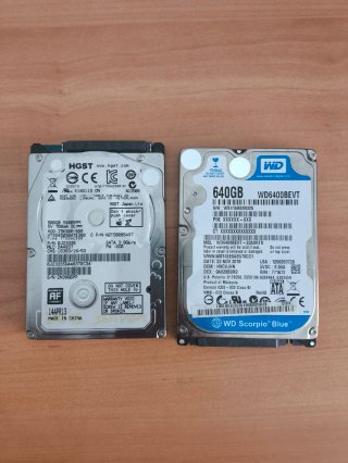 Lote 2 discos duros 2.5 SATA 640GB y 500GB