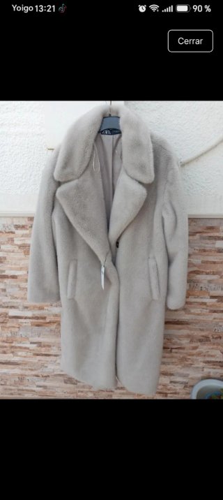 Abrigo Zara gris mujer