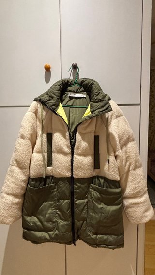 Plumífero Bimba y Lola Beige y Verde