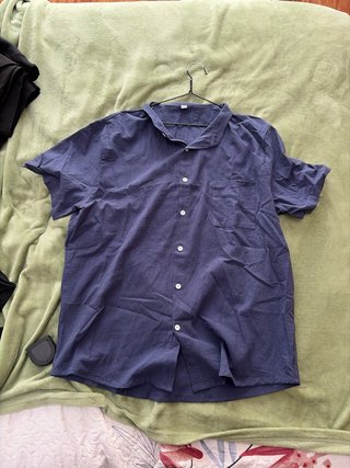 Camisa azul veraniega talla única