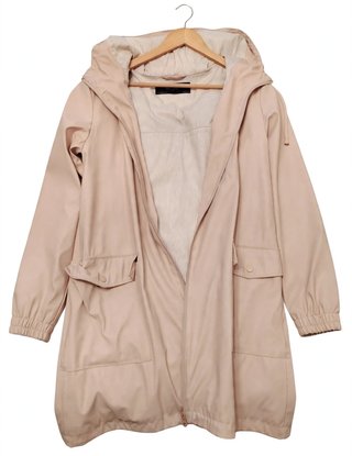 Chubasquero ZARA rosa impermeable con capucha