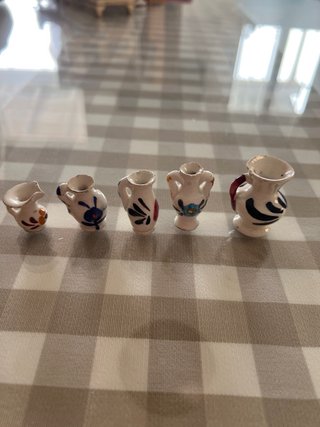 Set di 5 vasi per casa delle bambole