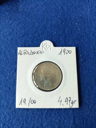 Moneda 1 Peseta Alfonso XIII 1900