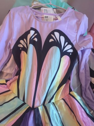 Disfraz Mariposa Lila y Multicolor