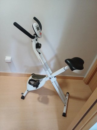 Bicicleta Estática Plegable Blanca