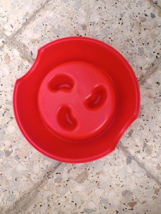 Ciotola lenta rossa Plastic Forte - nuova