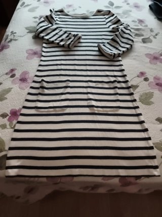 Vestido de punto rayas manga pirata Talla M