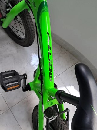 Bicicleta infantil verde. Marca Monty