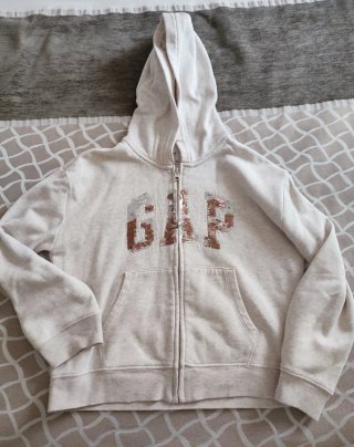 Sudadera Gap Beige con Cremallera