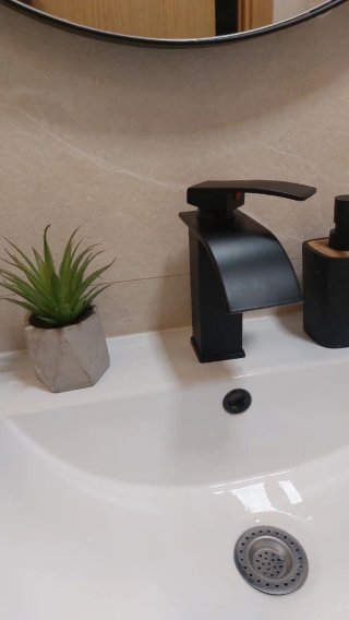 Grifo Negro Lavabo Metal