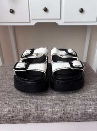 Sandalias con plataforma bicolor