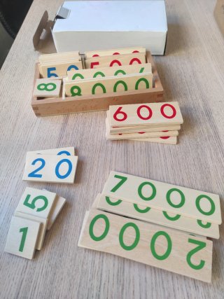 Aprende mathes con tarjetas de madera 1 a 9999