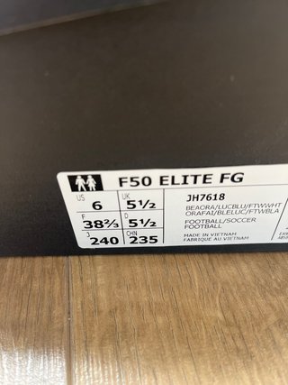 Botas fútbol niño. Adidas F50 Elite FG. T. 38 2/3