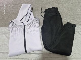 Chándal Hombre Talla M Blanco y Negro
