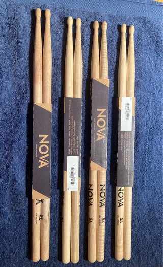 🇺🇸 4 pares de baquetas Nova 5A