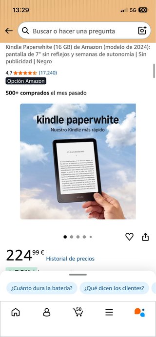 Libro electrónico negro nuevo y solo usado una vez