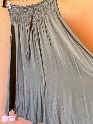 Falda larga verde talla L
