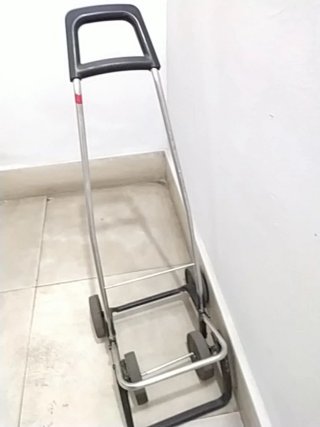 Carro de la compra plegable sin cesta con 4 ruedas