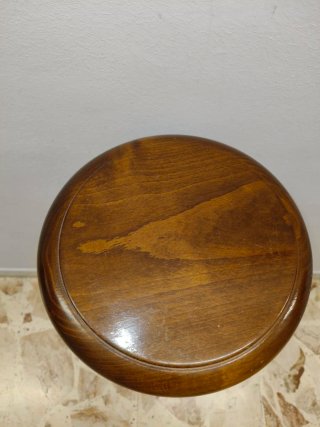 Colonna vintage torciglione legno massiccio