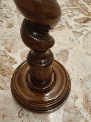 Colonna vintage torciglione legno massiccio