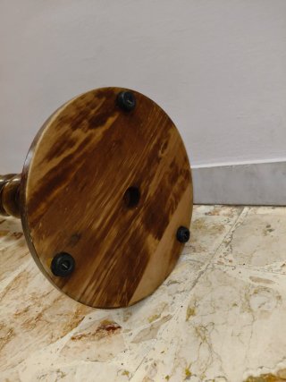 Colonna vintage torciglione legno massiccio