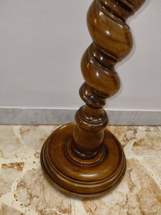 Colonna vintage torciglione legno massiccio