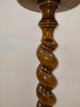Colonna vintage torciglione legno massiccio