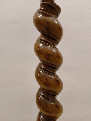 Colonna vintage torciglione legno massiccio