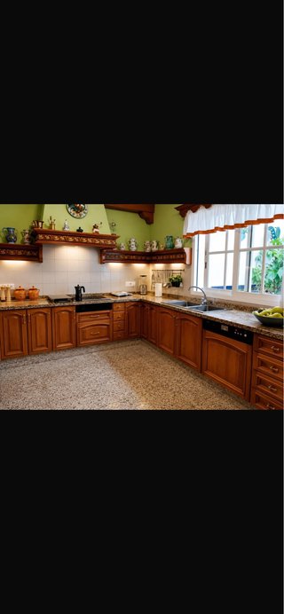Conjunto Cocina Madera y Piedra