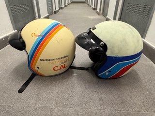 Pack 2 cascos moto vintage retro – Talla M