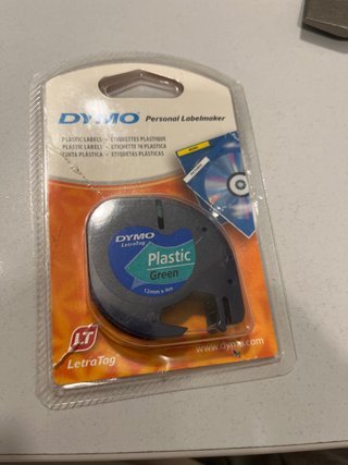 Cinta Plástica Dymo LetraTag Verde