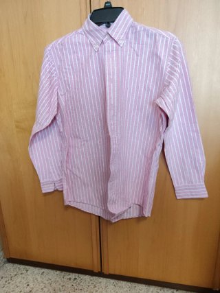 Camisa Joven Rayas Rosas y Blancas Talla M